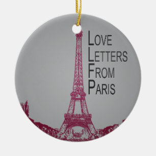 Adorno De Cerámica Letras de amor de París