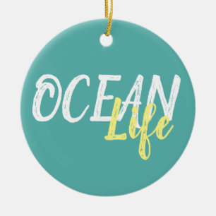 Adorno De Cerámica letras náuticas OCEAN LIFE  