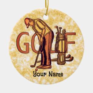 Adorno De Cerámica Letras para hombres de golf