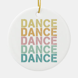 Adorno De Cerámica Letras Vintage De Danza Para Casa De Disco Retro