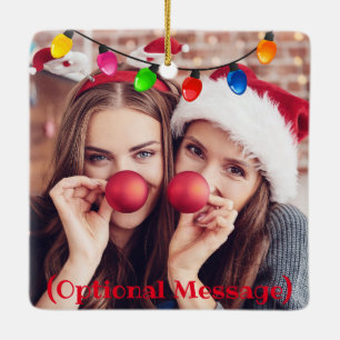 Adorno De Cerámica Let's Get Lit (agrega tu foto) Navidades Lights Ce