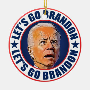Adorno De Cerámica Let's Go Brandon fjb divertido anti joe Biden 