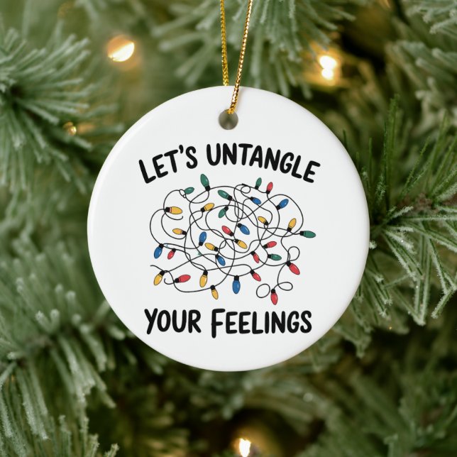 Adorno De Cerámica Let's Untangle Your Feelings School Counselor  (Árbol)