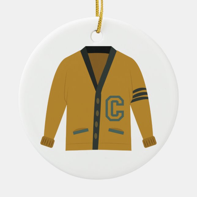 Adorno De Cerámica Letterman Sweater (Frente)