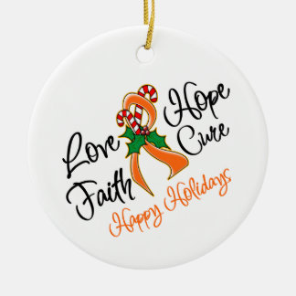 Adorno De Cerámica Leukemia Esperanza Amor Cure Felices Fiestas