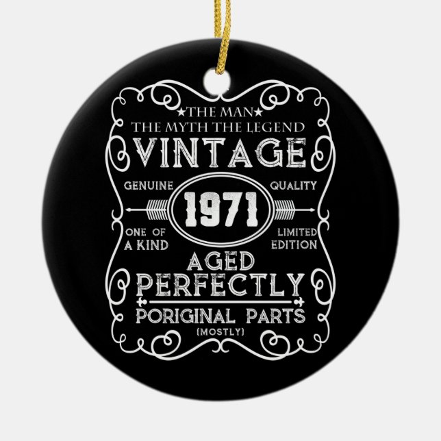 Adorno De Cerámica Leyenda del mito masculino de 1971 50 cumpleaños (Frente)