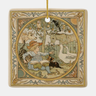 Adorno De Cerámica Leyendo diversión