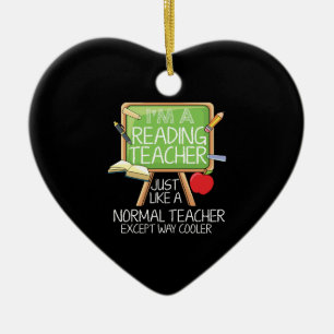 Adorno De Cerámica Leyendo profesor