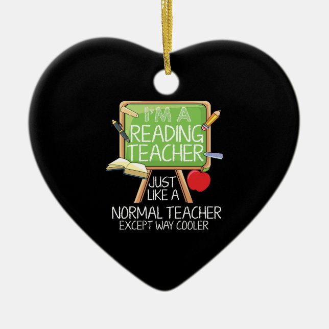 Adorno De Cerámica Leyendo profesor (Frente)