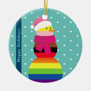 Adorno De Cerámica Lgbtq lgbtqia navidades de la bandera queer regalo