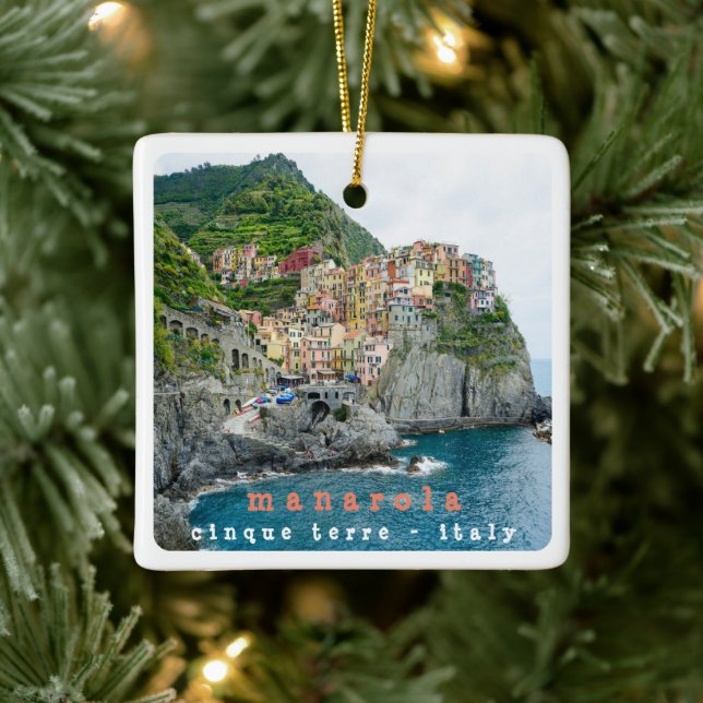 Adorno De Cerámica LGR009 MANAROLA, Cinque Terre, Italia, (Árbol)
