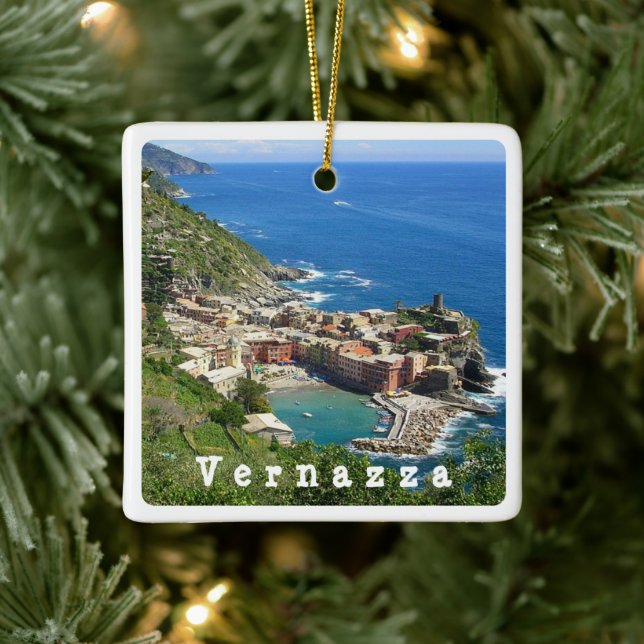 Adorno De Cerámica LGR018 VERNAZZA - Cinque Terre - Italia, (Árbol)