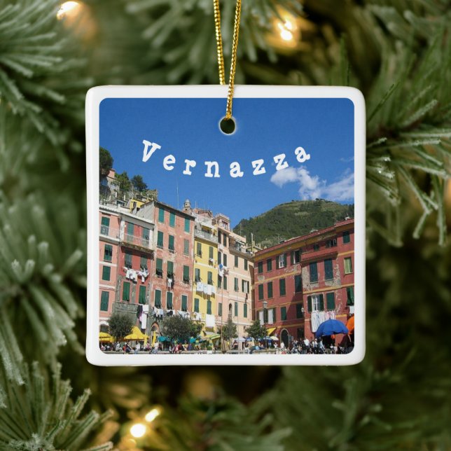 Adorno De Cerámica LGR020 VERNAZZA - Cinque Terre - Italia, (Árbol)