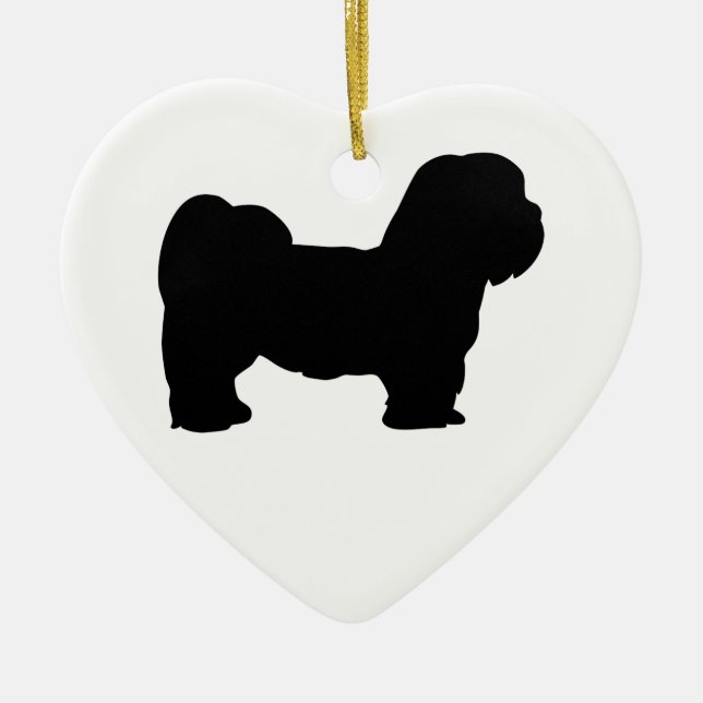 Adorno De Cerámica Lhasa Apso (Frente)