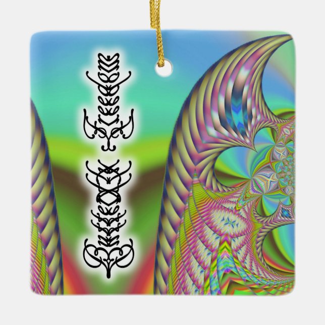 Adorno De Cerámica "Libertad para las mariposas" (Anverso)