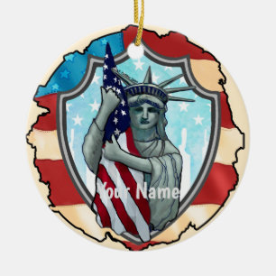Adorno De Cerámica Libertad USA