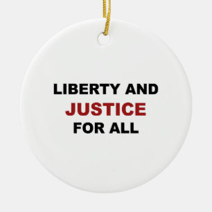 Adorno De Cerámica Libertad y justicia para todos