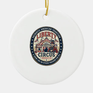 Adorno De Cerámica Liberty Circus Patriótico Patriótico Circo Domador