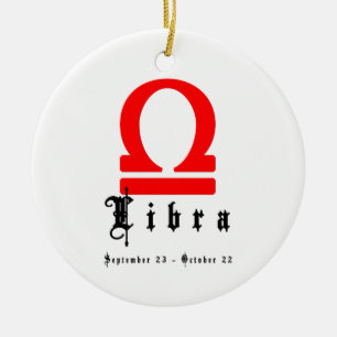 Adorno De Cerámica Libra, 23 de septiembre - 22 de octubre
