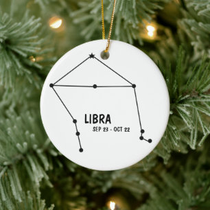 Adorno De Cerámica Libra Ornament