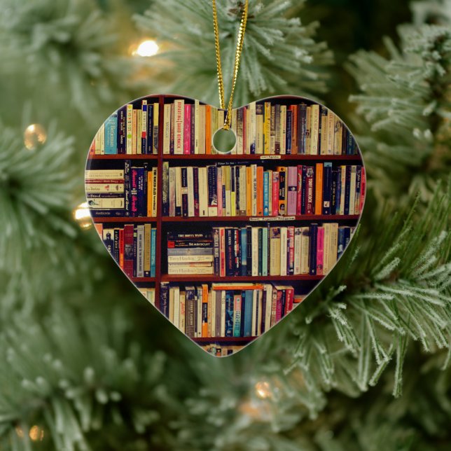 Adorno De Cerámica Library Shelves (Árbol)