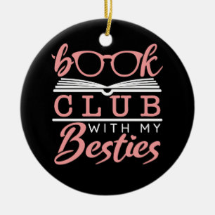 Adorno De Cerámica Libro Club Con Mis Bestias