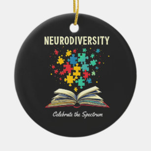 Adorno De Cerámica Libro de Celebrar la Diversidad Neurodiversidad Au