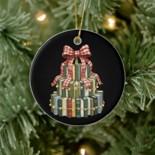 Adorno De Cerámica Libro de Navidad Árbol de Navidad Libro Maestro Le