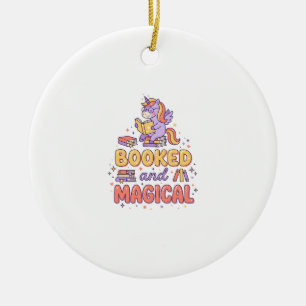 Adorno De Cerámica Libro de Unicornio y Magia Imprimir Lista Fondo Bl