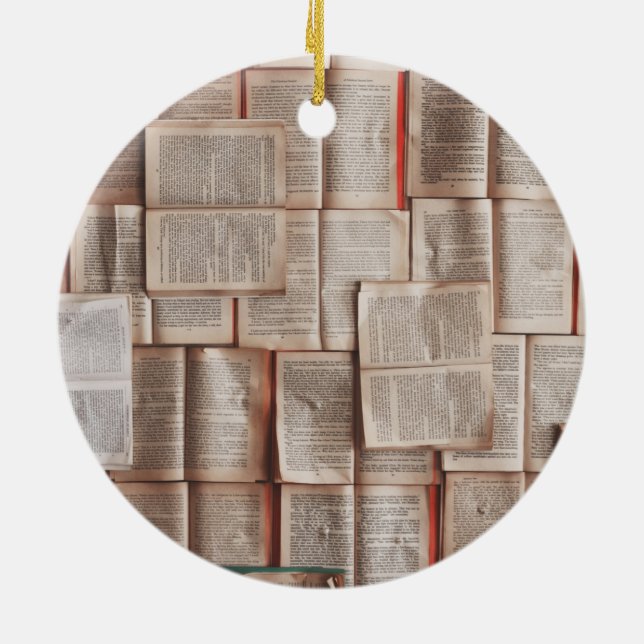 Adorno De Cerámica Libros de época (Atrás)