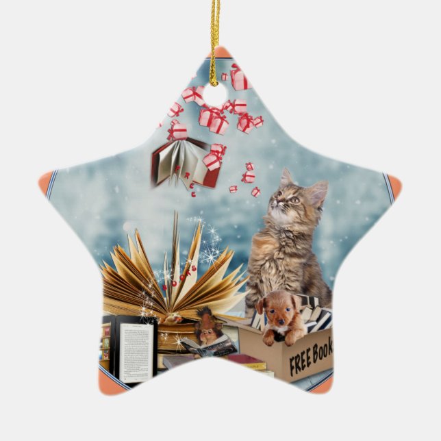 Adorno De Cerámica Libros gratis (Frente)