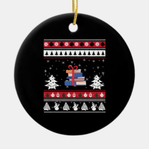 Adorno De Cerámica Libros Navidades feos Divertidos regalos de lectur