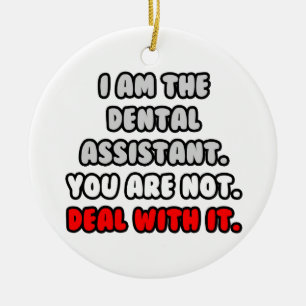 Adorno De Cerámica Lidiar con eso... Funny Dental Assistant