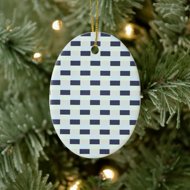 Adorno De Cerámica Light blue green with dots combination (Árbol)
