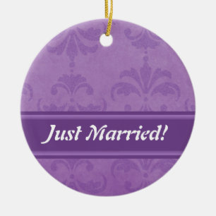 Adorno De Cerámica Lilac Damask