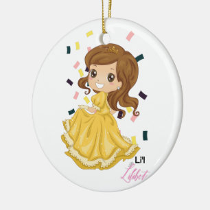 Adorno De Cerámica Lilibet Nombrado Golden Princess Chica Gifts