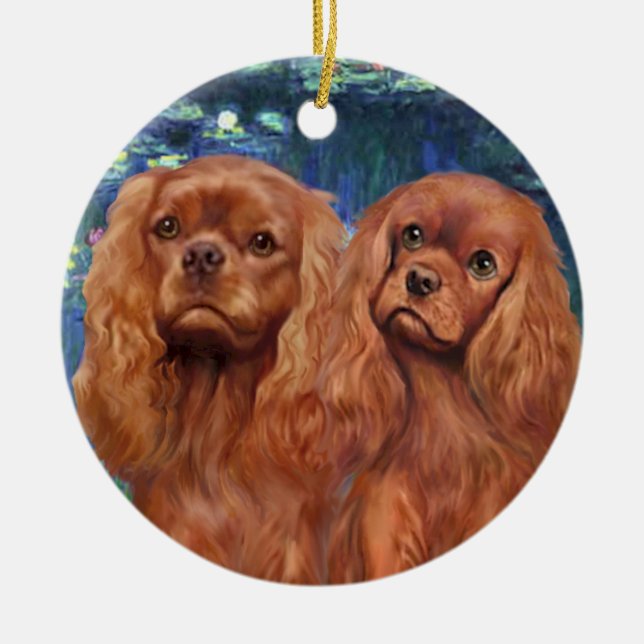 Adorno De Cerámica Lilies 5- Dos Cavaliers de Ruby (Frente)