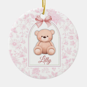 Adorno De Cerámica Lilly Diseño de guardería de osito rosado person