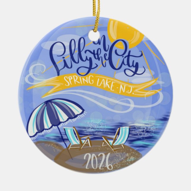 Adorno De Cerámica Lilly in the City - Spring Lake, NJ - Ornament (Frente)