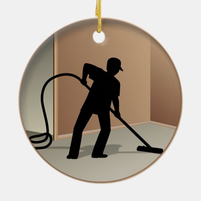 Adorno De Cerámica Limpieza de alfombras (Atrás)