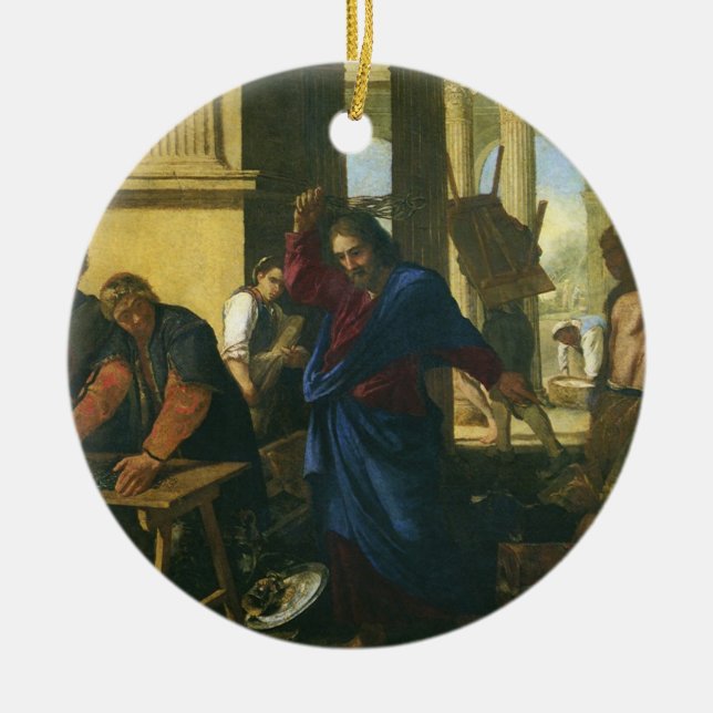 Adorno De Cerámica Limpieza de Jesucristo del Templo (Frente)