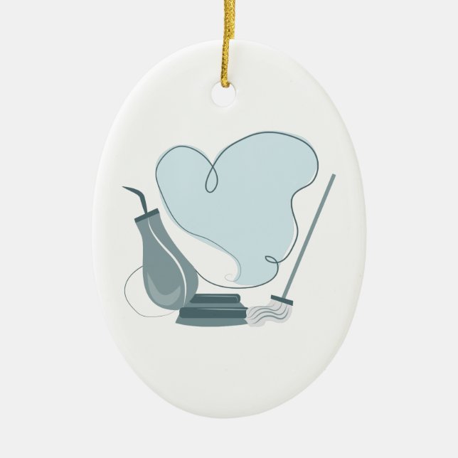 Adorno De Cerámica Limpieza de la casa (Frente)