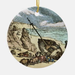 Adorno De Cerámica Limpieza de restos en la costa norte de Cornwall, 