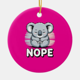 Adorno De Cerámica Lindo Koala Durmiendo “No” Divertido Cartoon