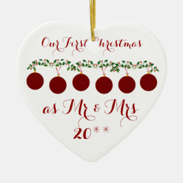 Adorno De Cerámica Lindo nuestro primer navidad junto adorna