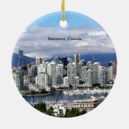 Adorno De Cerámica Línea aérea de Vancouver Canadá