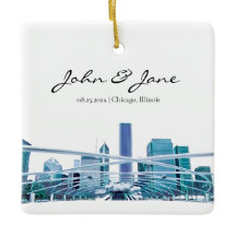 Línea aérea personalizada de Chicago