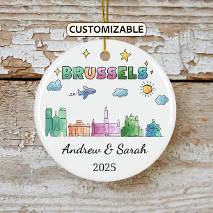 Adorno De Cerámica Línea aérea personalizada Ornament de Bruselas, Bé