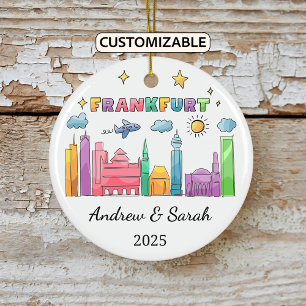 Adorno De Cerámica Línea aérea personalizada Ornament de Frankfurt, A