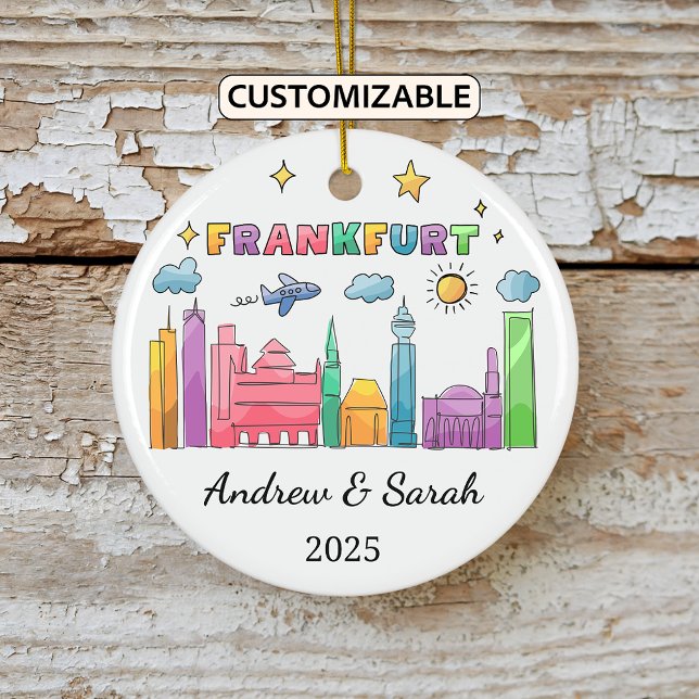 Adorno De Cerámica Línea aérea personalizada Ornament de Frankfurt, A (Subido por el creador)